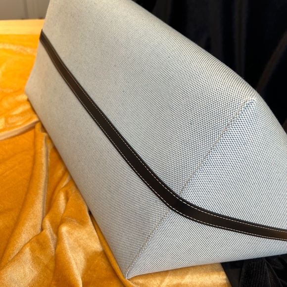 Burberry Leather and Canvas Tote Bag with Leather Strap - Picture 12 of 13